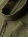 Ombre Clothing Moški volan z dolgimi rokavi - temno olivno zelen V4 OM-LSCL-0130 Ombre Clothing
