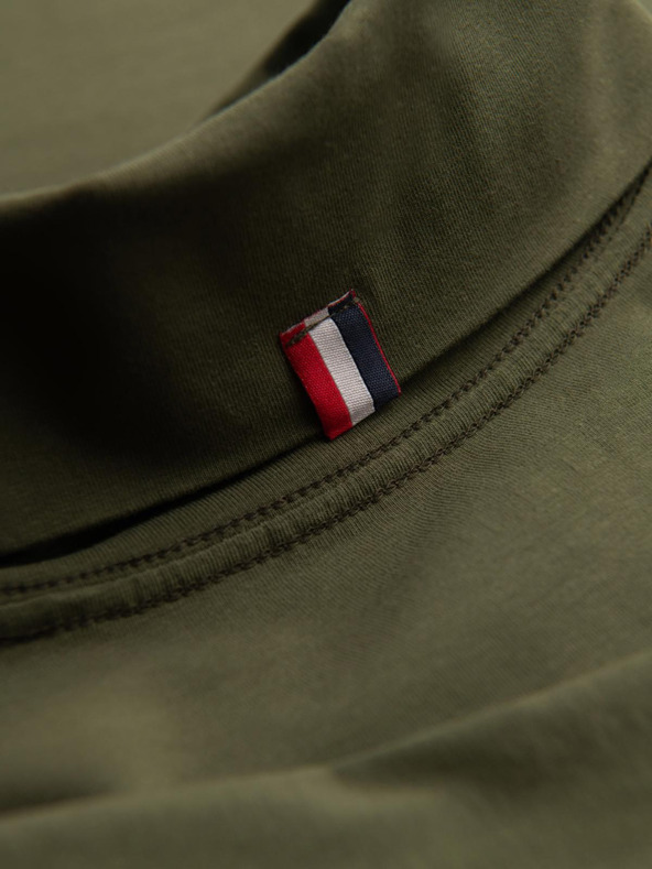 Ombre Clothing Moški volan z dolgimi rokavi - temno olivno zelen V4 OM-LSCL-0130 Ombre Clothing