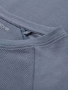 Ombre Clothing Moški bombažni dolgi rokavi z vafljevim piletom in žepi - modra denim V8 OM-LSCL-0109 Ombre Clothing