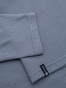Ombre Clothing Moški bombažni dolgi rokavi z vafljevim piletom in žepi - modra denim V8 OM-LSCL-0109 Ombre Clothing
