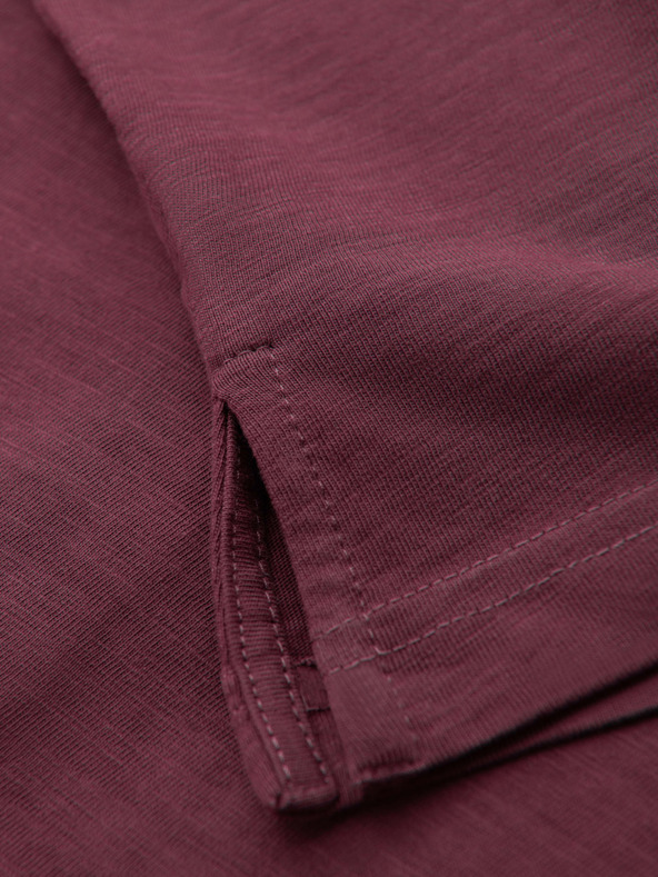 Ombre Clothing Moška polo majica z okrasnimi gumbi - bordo V6 S1744 Ombre Clothing