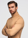 Ombre Clothing Moški volan z dolgimi rokavi - svetlo rjav V5 OM-LSCL-0130 Ombre Clothing