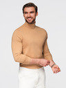 Ombre Clothing Moški volan z dolgimi rokavi - svetlo rjav V5 OM-LSCL-0130 Ombre Clothing