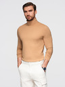 Ombre Clothing Moški volan z dolgimi rokavi - svetlo rjav V5 OM-LSCL-0130 Ombre Clothing