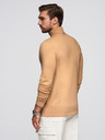 Ombre Clothing Moški volan z dolgimi rokavi - svetlo rjav V5 OM-LSCL-0130 Ombre Clothing