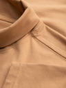 Ombre Clothing Moški volan z dolgimi rokavi - svetlo rjav V5 OM-LSCL-0130 Ombre Clothing