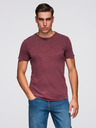 Ombre Clothing Moška majica z umivanjem učinka - vinjena V3 OM-TSWT-0116 Ombre Clothing