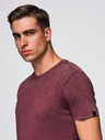 Ombre Clothing Moška majica z umivanjem učinka - vinjena V3 OM-TSWT-0116 Ombre Clothing