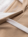 Ombre Clothing Moška bombažna majica s kapuco - bež V5 OM-TSCT-0256 Ombre Clothing