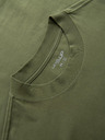 Ombre Clothing Moška bombažna majica LOOSE FIT z okroglim vratom - temno olivno zelena V8 OM-TSBC-0267 Ombre Clothing
