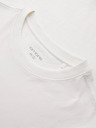 Ombre Clothing Moška bombažna majica z dolgimi rokavi in okroglim vratom - bela V3 OM-LSPT-0136 Ombre Clothing