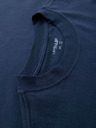 Ombre Clothing Moška bombažna majica LOOSE FIT z okroglim vratom - temno modra V9 OM-TSBC-0267 Ombre Clothing
