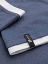 Ombre Clothing Moška bombažna majica s kapuco - temno modra melanž V12 OM-TSCT-0256 Ombre Clothing