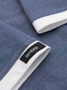 Ombre Clothing Moška bombažna majica s kapuco - temno modra melanž V12 OM-TSCT-0256 Ombre Clothing