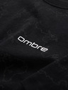 Ombre Clothing Moška bombažna majica s celovitim tiskom in napisom "ombre" na prsih - črna V1 OM-TSFP-0263 Ombre Clothing
