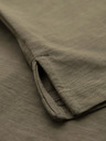 Ombre Clothing Moška polo majica z okrasnimi gumbi - temno olivno zelena V5 S1744 Ombre Clothing