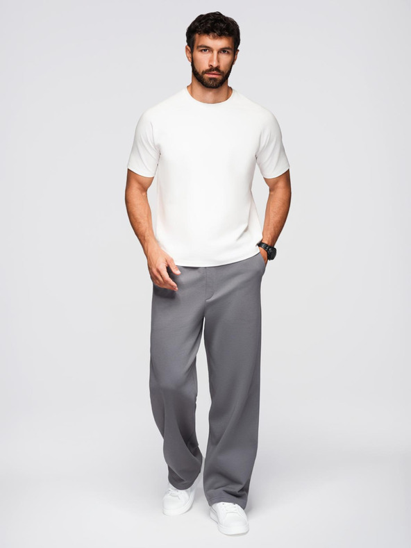 Ombre Clothing Moška majica COMFORT FIT z raglanskimi rokavi - smetanova V1 OM-TSCT-0240 Ombre Clothing