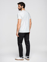 Ombre Clothing Moška bombažna majica s celoplošnim tiskom in napisom "ombre" na prsih - bela V2 OM-TSFP-0263 Ombre Clothing