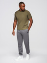 Ombre Clothing Moška majica COMFORT FIT z raglanskimi rokavi - olivna V4 OM-TSCT-0240 Ombre Clothing