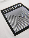 Ombre Clothing Moška bombažna majica z geometrijskim tiskom - bela V2 OM-TSPT-0260 Ombre Clothing