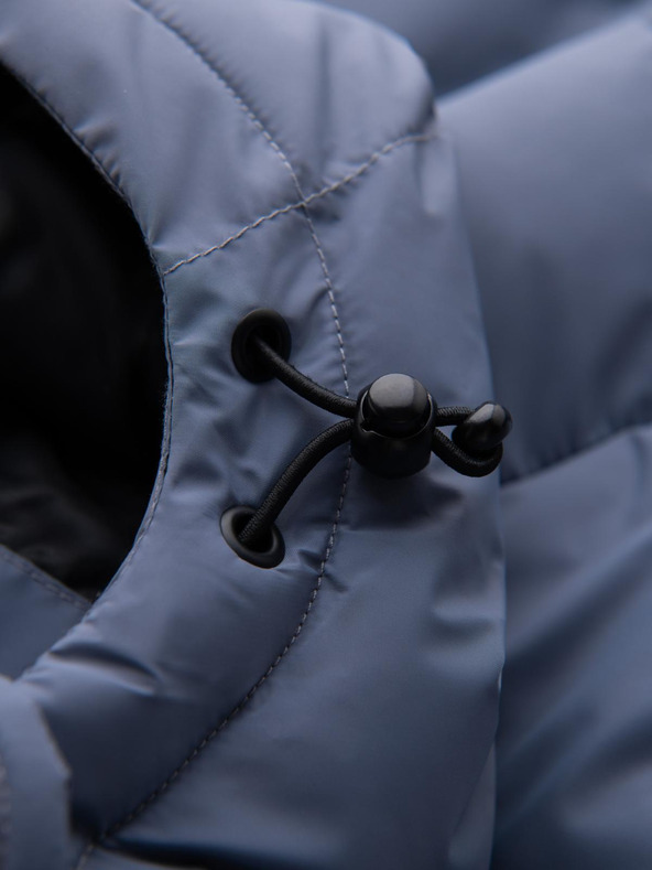 Ombre Clothing Moška topla prešitena jakna z raglan rokavi - faded purple V6 OM-JAHP-0302 Ombre Clothing