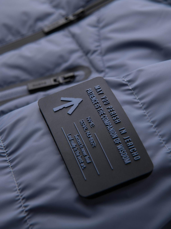 Ombre Clothing Moška topla prešitena jakna z raglan rokavi - faded purple V6 OM-JAHP-0302 Ombre Clothing