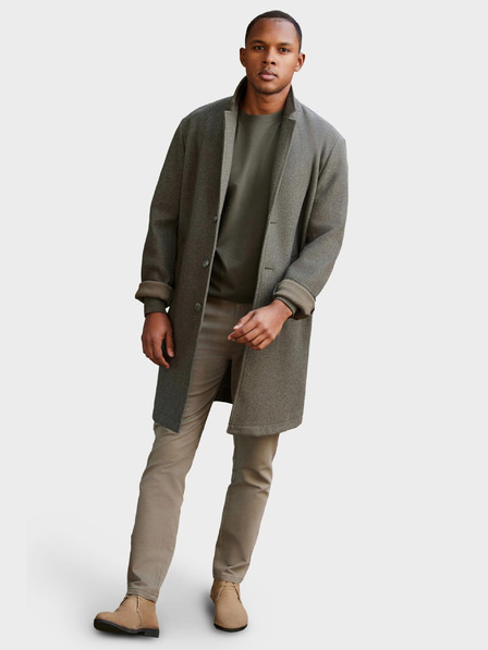 Ombre Clothing Moški lahek enoredni plašč - grafit khaki V6 OM-COWC-0104 Ombre Clothing