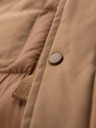 Ombre Clothing Moška dolga prešitena jakna z velikimi žepi - bež V2 OM-JALJ-0308 Ombre Clothing