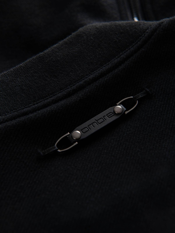 Ombre Clothing Moška bomber jakna z raglan rokavi - črna V1 OM-JANP-0159 Ombre Clothing