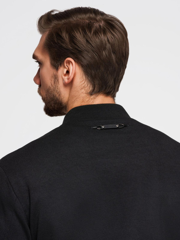 Ombre Clothing Moška bomber jakna z raglan rokavi - črna V1 OM-JANP-0159 Ombre Clothing