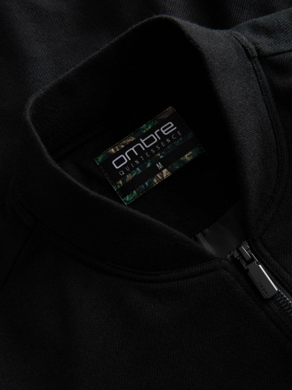 Ombre Clothing Moška bomber jakna z raglan rokavi - črna V1 OM-JANP-0159 Ombre Clothing