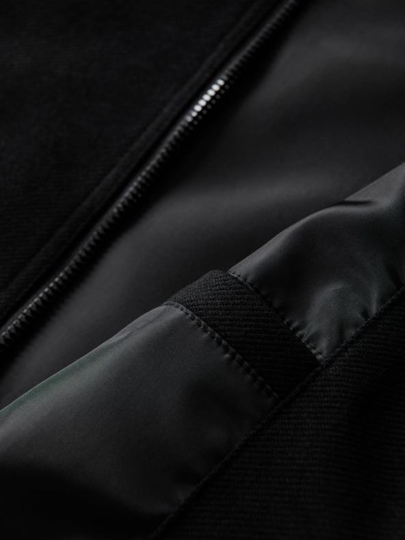 Ombre Clothing Moška bomber jakna z raglan rokavi - črna V1 OM-JANP-0159 Ombre Clothing