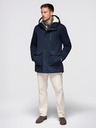 Ombre Clothing Moška dolga parka jakna z ovčje kože - temno modra V2 OM-JAPJ-0316 Ombre Clothing