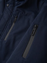 Ombre Clothing Moška dolga parka jakna z ovčje kože - temno modra V2 OM-JAPJ-0316 Ombre Clothing