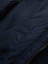 Ombre Clothing Moška prešitena jakna z visoko kapuco na zadrgo - temno modra V2 OM-JAHP-0238 Ombre Clothing