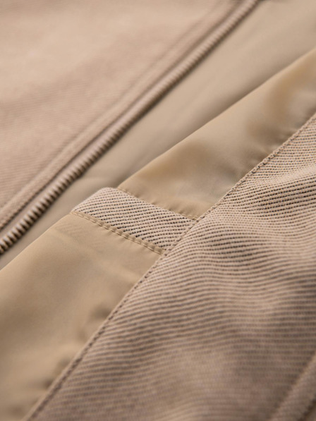 Ombre Clothing Moška bomber jakna z raglan rokavi - topla bež V2 OM-JANP-0159 Ombre Clothing