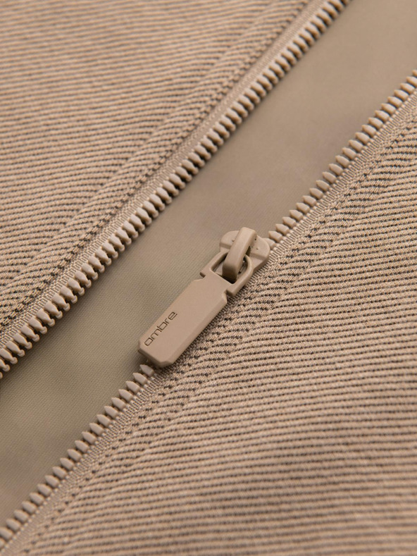 Ombre Clothing Moška bomber jakna z raglan rokavi - topla bež V2 OM-JANP-0159 Ombre Clothing