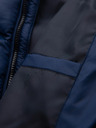 Ombre Clothing Moška sodobna prešitena jakna iz kombiniranih materialov - temno modra V2 OM-JAHP-0303 Ombre Clothing