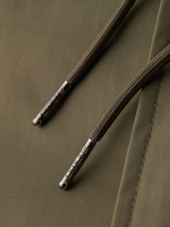 Ombre Clothing Moška klasična dolga jakna parka - olivna V3 OM-JAPJ-0313 Ombre Clothing