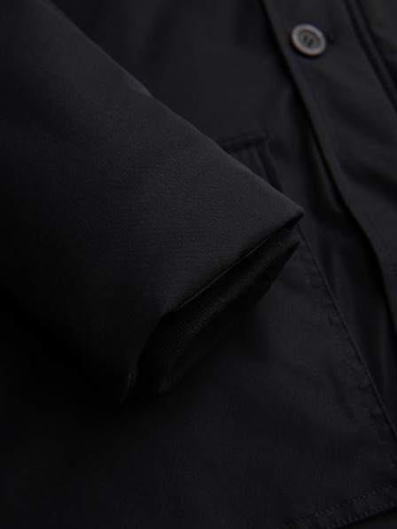 Ombre Clothing Elegantna moška parka s žepi in kapuco - črna V1 OM-JAPJ-0287 Ombre Clothing