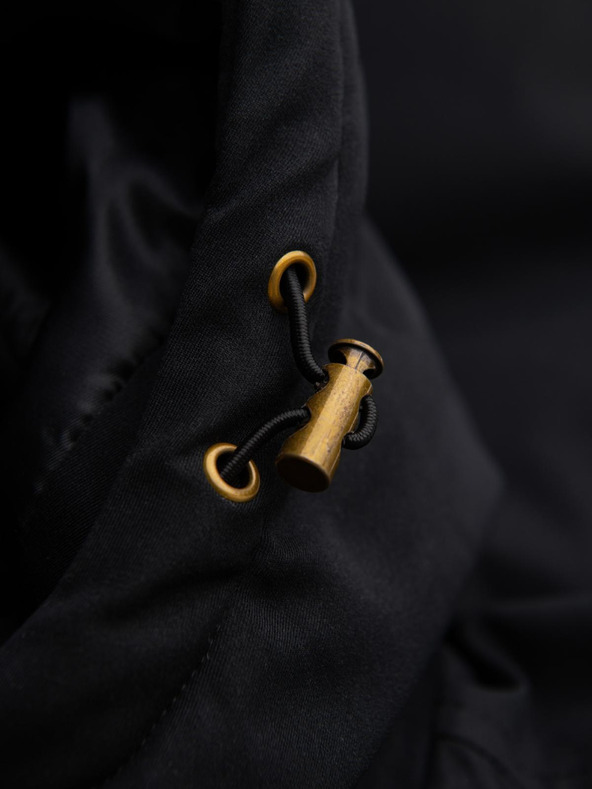 Ombre Clothing Elegantna moška parka s žepi in kapuco - črna V1 OM-JAPJ-0287 Ombre Clothing