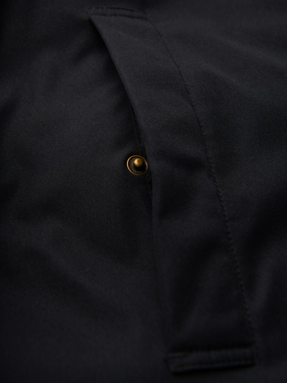 Ombre Clothing Elegantna moška parka s žepi in kapuco - črna V1 OM-JAPJ-0287 Ombre Clothing