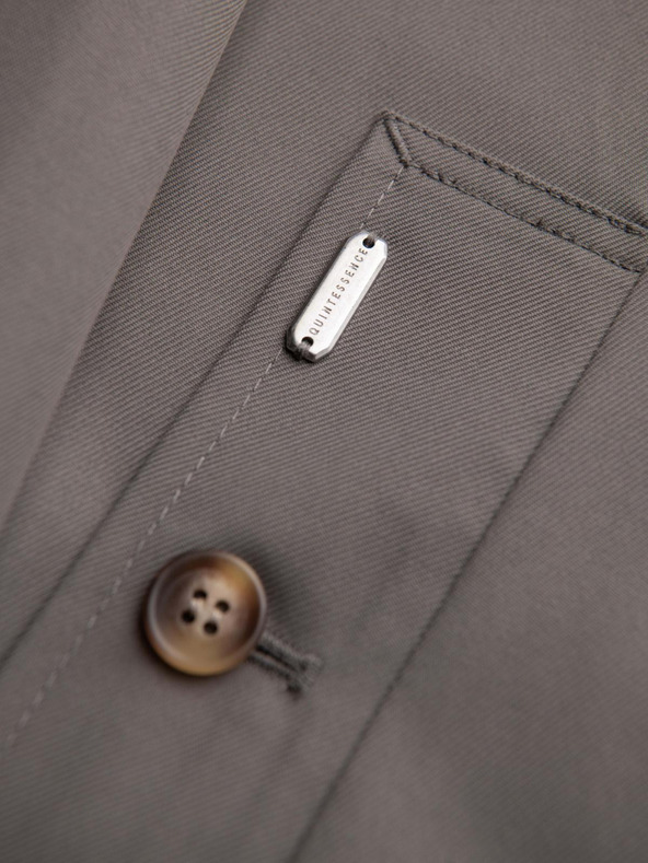 Ombre Clothing Moški minimalistični plašč z odvezljivo prsluko - pepel V6 OM-COLC-0139 Ombre Clothing