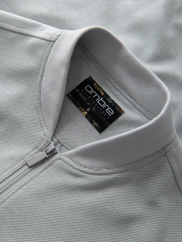 Ombre Clothing Moška bomber jakna z raglanskimi rokavi - svetlo siva V4 OM-JANP-0159 Ombre Clothing