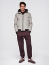 Ombre Clothing Moška lahka jakna z mrežasto podlogo in kapuco - siva V6 C640 Ombre Clothing