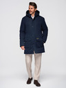 Ombre Clothing Elegantna moška parka s žepi in kapuco - temno moder V2 OM-JAPJ-0287 Ombre Clothing