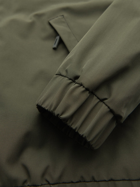 Ombre Clothing Moška funkcionalna prehodna jakna s kapuco - olivna V2 OM-JANP-0225 Ombre Clothing