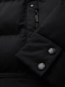 Ombre Clothing Pánska dlhá prešívaná bunda s kapuco - čierna V1 OM-JALJ-0264 Ombre Clothing