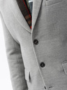 Ombre Clothing Pánsky kabát - svetlo siva C432 Ombre Clothing