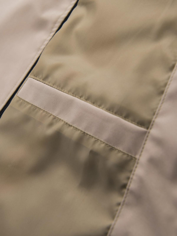 Ombre Clothing Pánska funkčná prechodná bunda s kapuco - béžová V3 OM-JANP-0225 Ombre Clothing